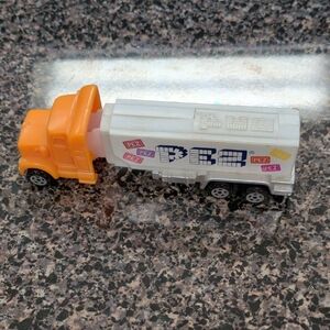 Pez Orange and White Toy Truck